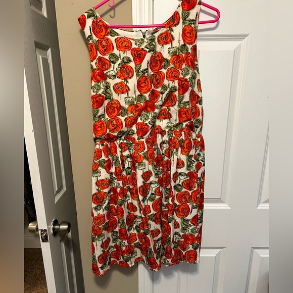 Sunday in Brooklyn Dresses & Skirts - Sunday in Brooklyn anthropologie women’s rose and cream print zip back dress